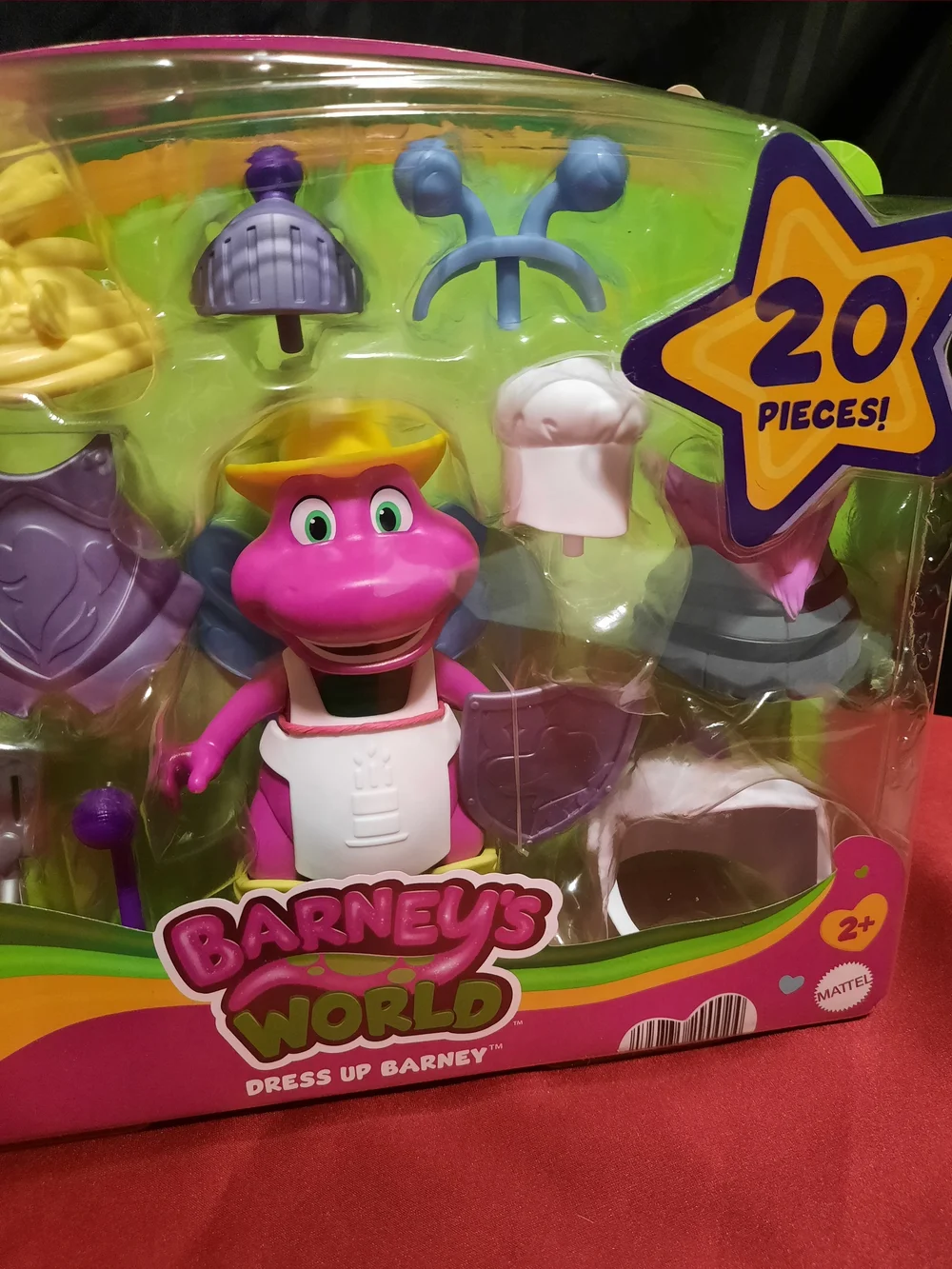 Barney's World Dress-Up Figure Playset  Collectible Barney with 20 Accessories